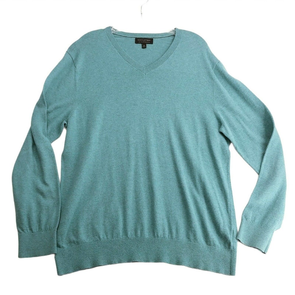 Banana Republic Men's Sweater XL Blue Cotton
